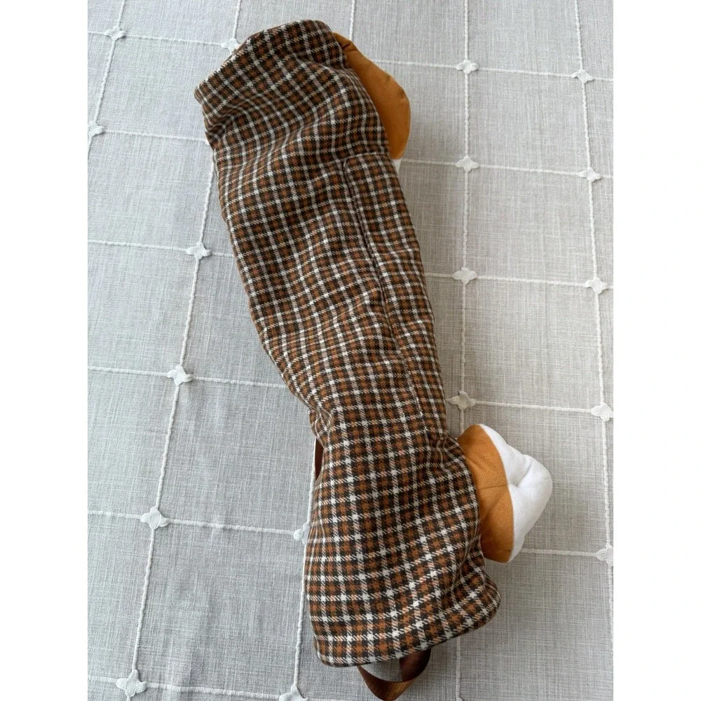 YogaPets Yoga Mat Carrier Bag FOX Brown Plush Plaid Tote tail strap zipper